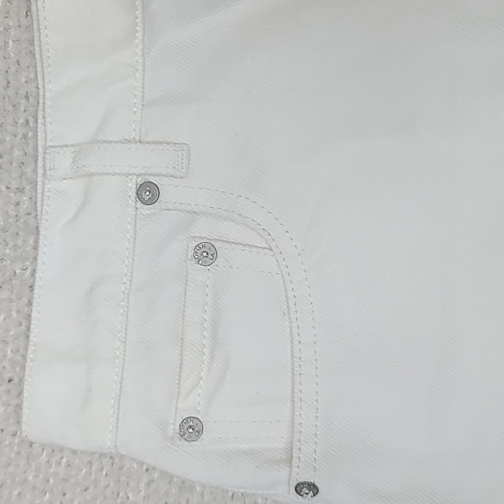 Boyish Monty Cotton Blend High Rise Relaxed Raw Hem Shorts Vintage White NWOT - Picture 9 of 17